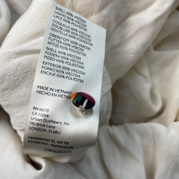 By Anthropologie Lace Floral Trim A-Line Dress Size 12 - Picture 7 of 11